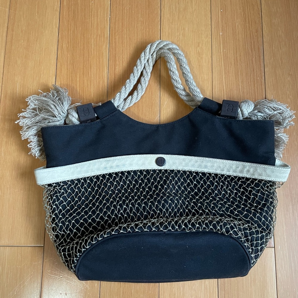 Chanel Floral Canvas Shoulder Bag